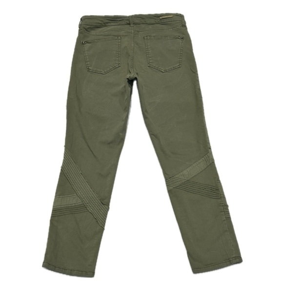 PILCRO Pants, Women’s Sz 27 Stet-Fit Army Green Patchwork Slim Stretch Ankle‎ - Picture 2 of 9